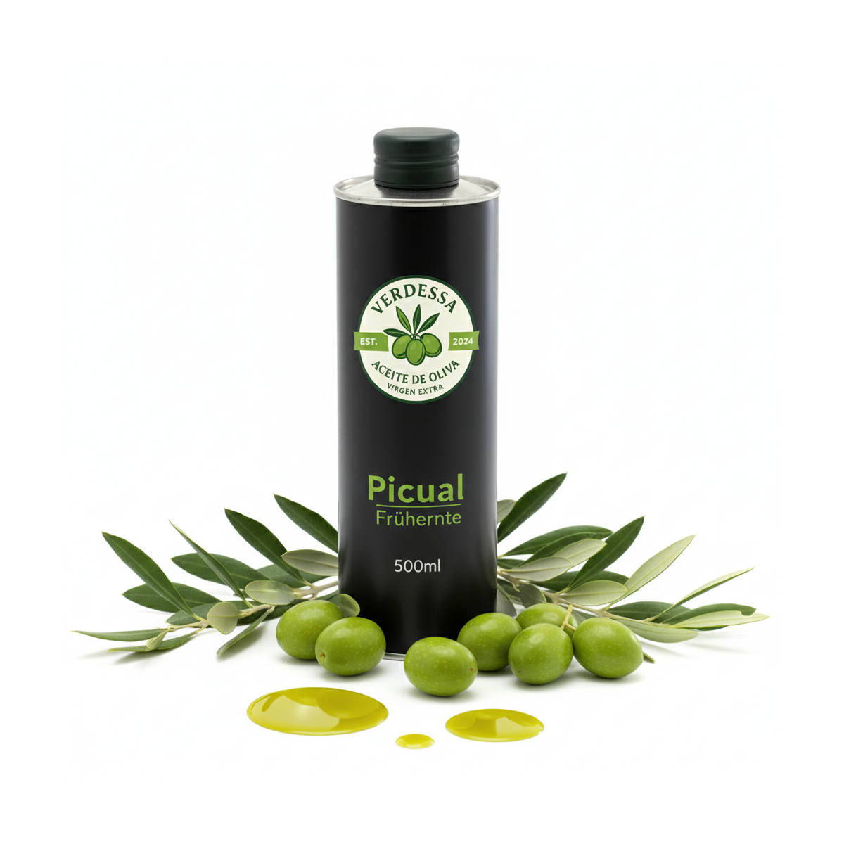 Olivenöl Picual 500ml Frühernte 2025 - Extra Virgin - Handgeerntet, Ungefiltert
